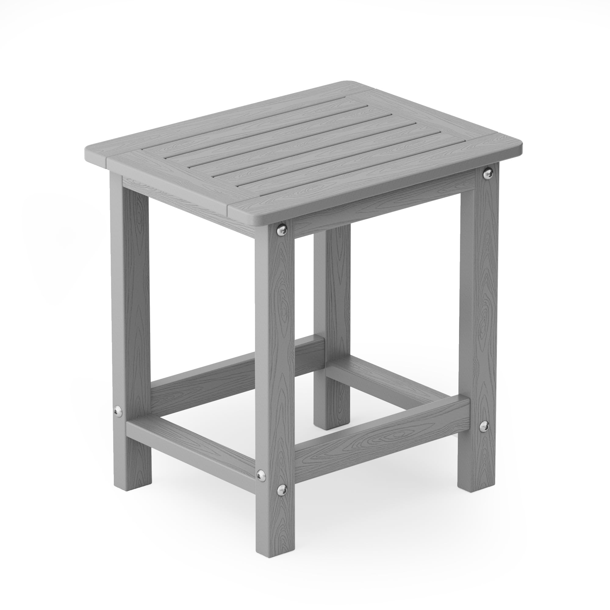 Yefu Small Table Side Tables Outdoor Coffee Table For Patio Living Room Bedroom(Grey, Single Layer)
