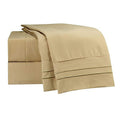 Clara Clark  Supreme 1500 Collection 5Pc Bed Sheet Set - Split King Size, Camel Gold