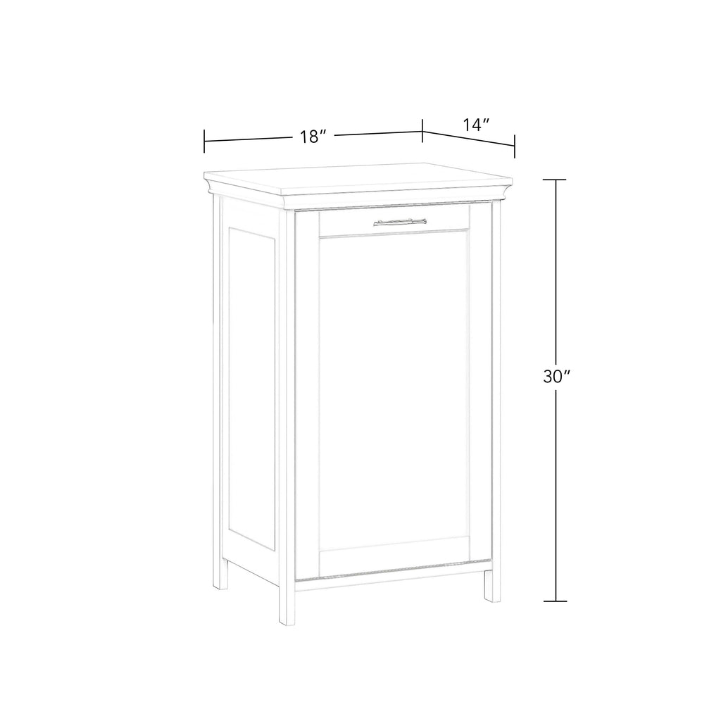Riverridge Somerset Tilt-Out Laundry Hamper, White