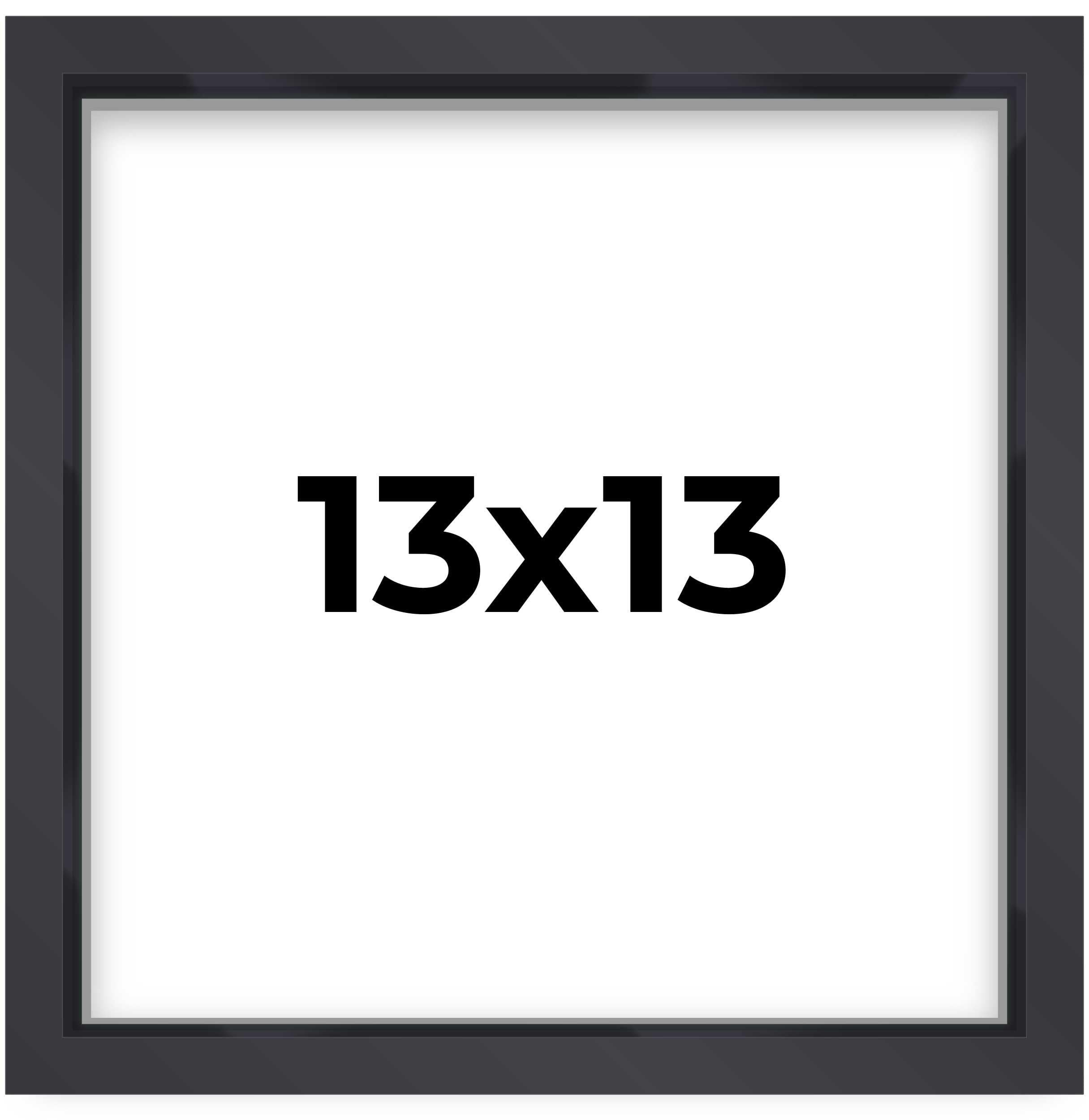 13x13 Shadow Box Frame Contemporary Black Finish | 1'' Depth of Usable Space| Interior Size 13x13 Inches| UV Resistant Acrylic, 