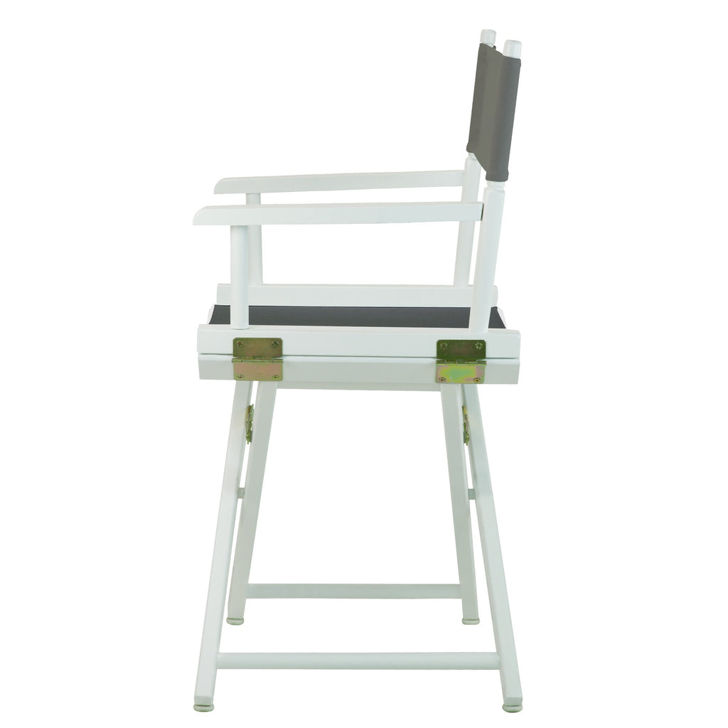 Casual Home 18" Director'S Chair White Frame With Grey Canvas