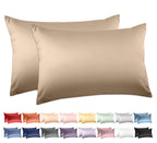100% Cotton Queen Pillowcases Set Of 2, Deep Dream 600 Thread Count Pillow Cases, 20X30 Inches, Super Soft And Breathable Envelo