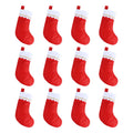 CCINEE 12pcs Red Felt Christmas Stockings 15 Party Favors Stockings for Xmas Decoration