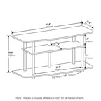 Furinno Frans Turn-N-Tube Tv Stand For Tv Size Up To 43 Inch, 3-Tier, Black Oak