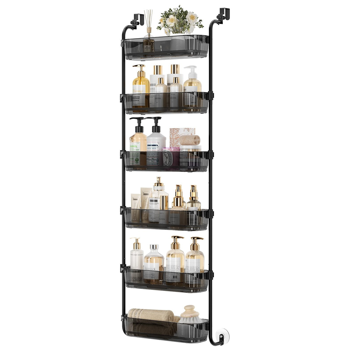 Aveniee Over the Door Organizer, 6Tier Hanging Door Organizer Black