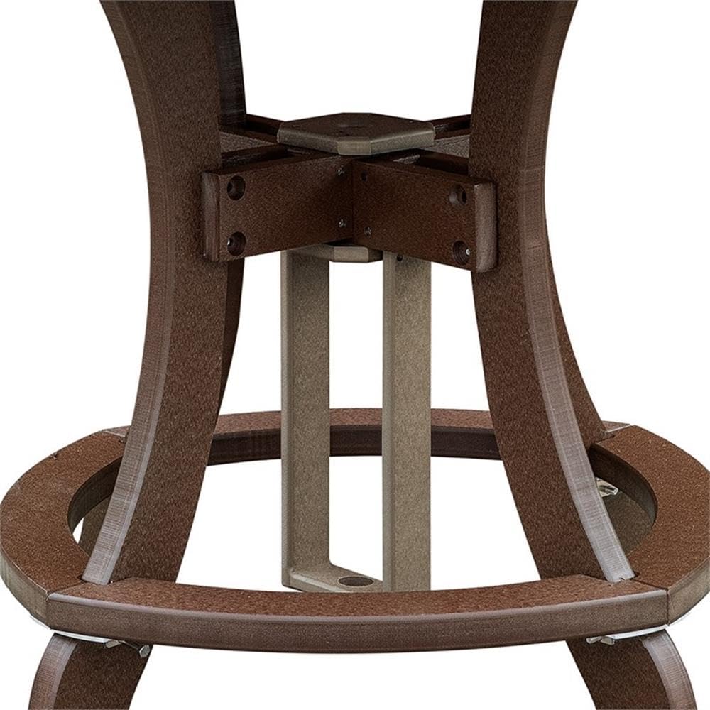 American Furniture Classics Five Piece Round Counter Height Dining Set, Weatherwood/Tudor Brown