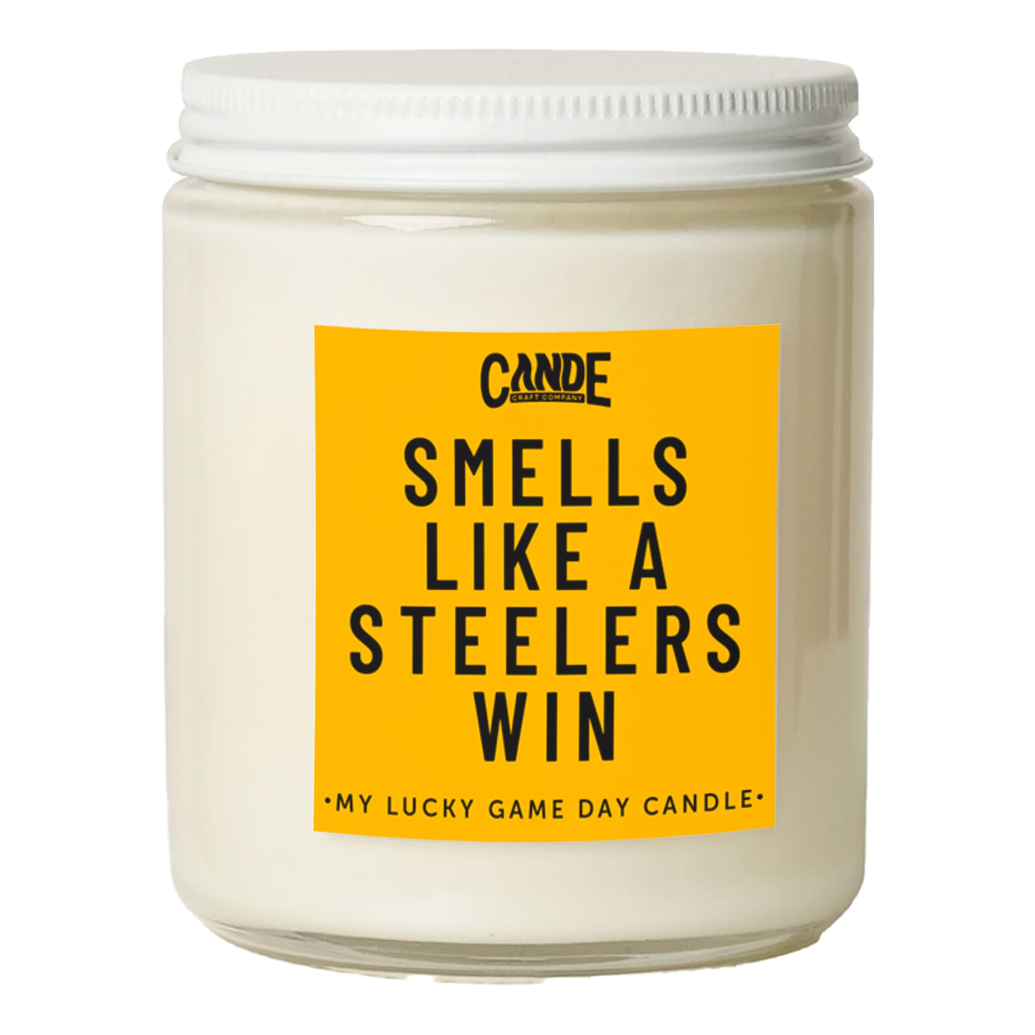 CE Craft - Smells Like A Steelers Win Candle - Football Themed Candle, Gift for Dad, Gift for Son, Steelers Gift, Steelers Theme