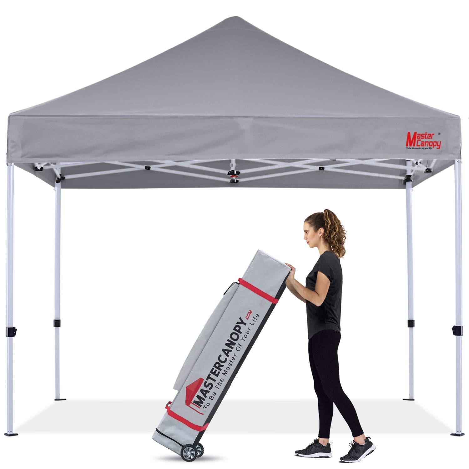 Mastercanopy Pop Up Canopy Tent Commercial Grade 10X10 Instant Shelter (Grey)