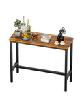 Teraves Bar Table, Bar Height Pub Table, Counter Height Table with Sturdy Metal Frame, Rectangular High Top Table for Kitchen & 