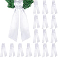 VitalCozy 16 Pcs Wreath Sash for Front Door Blank Wreath Sash Accessories Embroidery Plain Blanks for Embroidery Monogram Party 