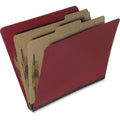 Skilcraft 7530-01-556-7917 Pressboard Classification Folder, Letter Size, Dark Red (Box Of 10)
