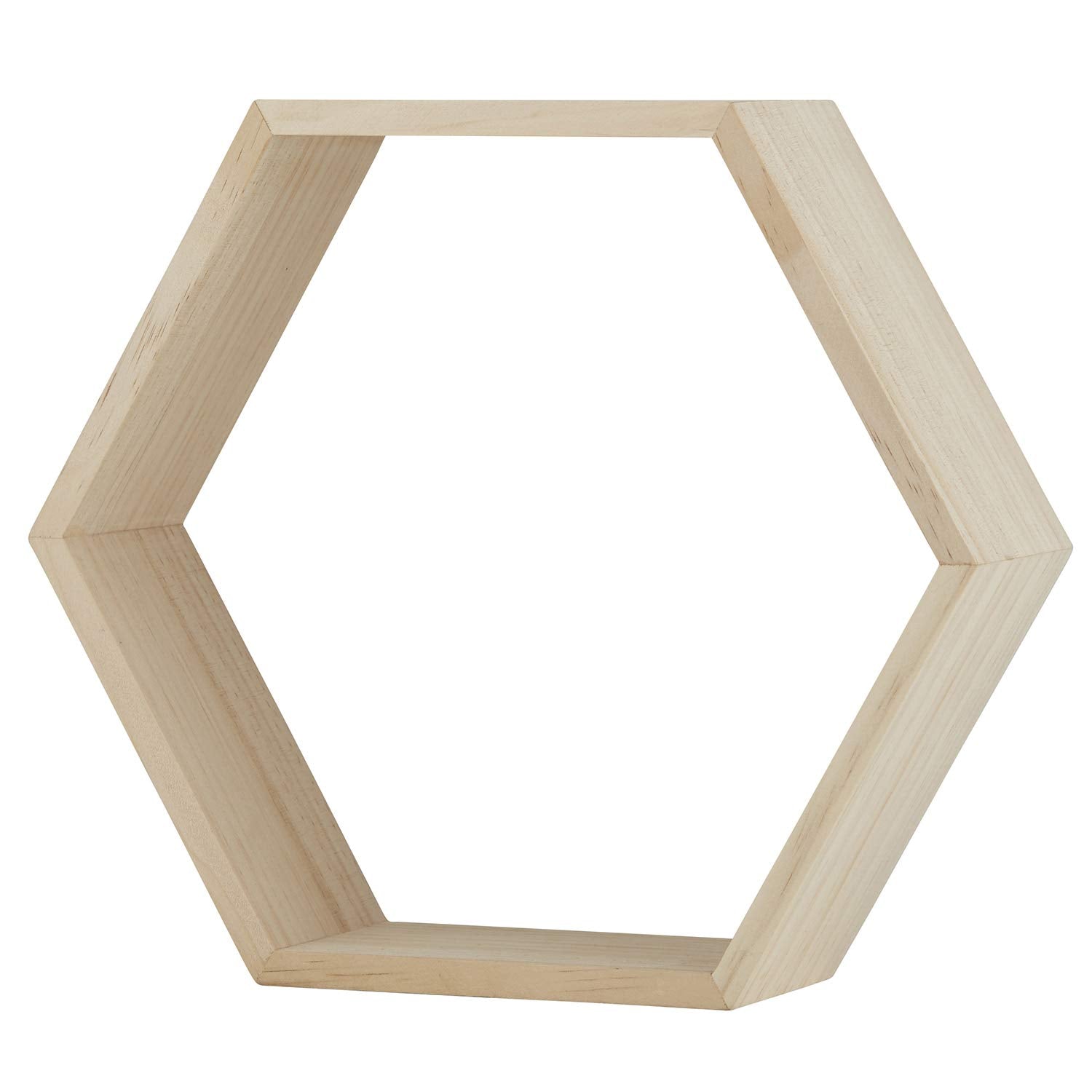 Stephan Baby Wooden Nursery Shelf, Natural Pine Hexagon