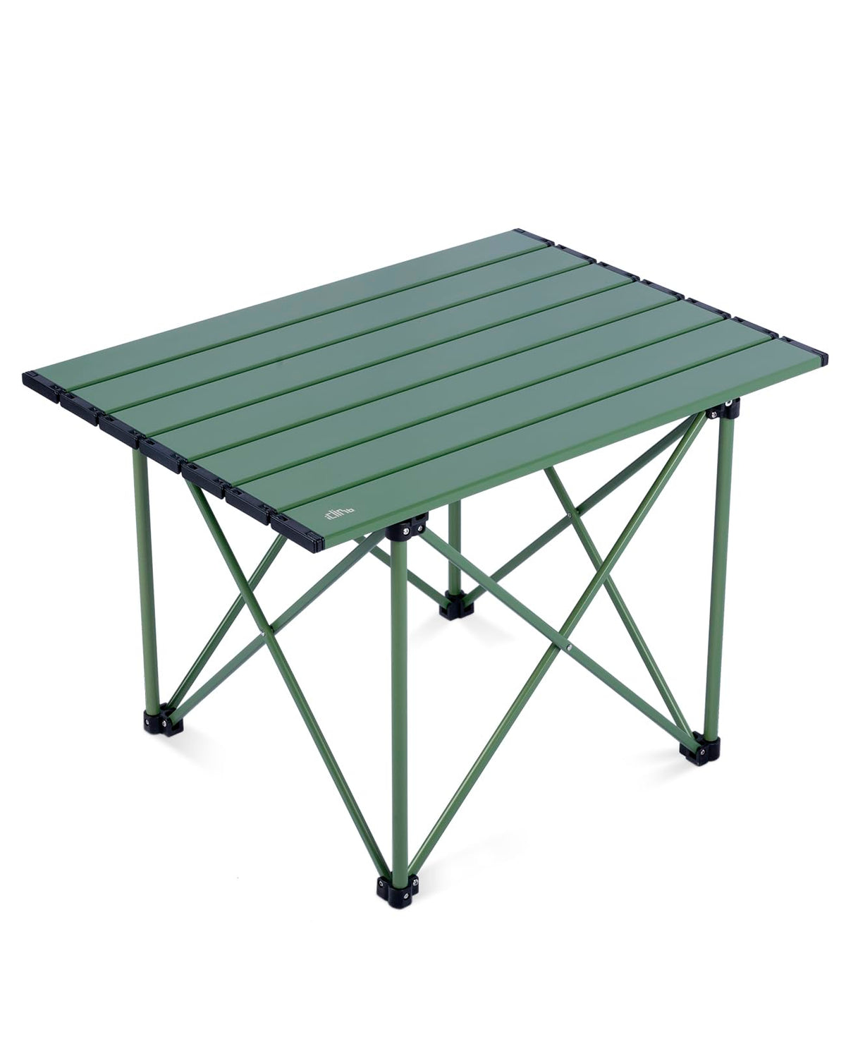 iClimb Ultralight Compact Camping Folding Table with Carry Bag (Reinforced Green - L)