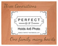 Gifts For All By Rachel Olevia Three Generations One Family Many Hearts Natural Wood Engraved 4x6 Landscape Picture Frame Wood