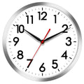 AKCISOT Wall Clock 10 Inch Silent Wall Clocks Battery Operated Non Ticking - Modern Silver Clock Decorative for Kitchen, Bathroo