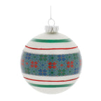 Melrose Ball Ornament, Christmas, 4”D, Glass