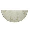 Kurt Adler 48inch Gold Tree And Reindeer Applique Treeskirt, Polyester