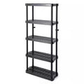 Gracious Living Medium Duty Adjustable Ventilated Storage Shelving Unit, 5 Shelf