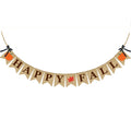 ERKOON Happy Fall Burlap Banner Happy Fall Sign Pumpkin Flag Rustic Natural Fall Harvest Banner for Autumn Home Party School Par