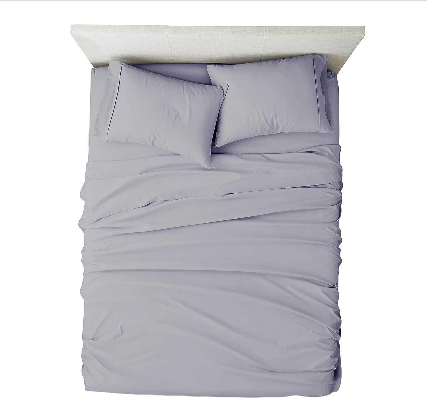 Mygiza Sheets,100% Giza Egyptian Cotton Sheets-King Size Giza Cotton Sheets Set To Fit Upto 18 Inches Deep Mattress (4 Pcs) Light Grey Solid