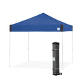 E-Z Up Pyramid Instant Shelter Canopy, 10' X 10' With Wide-Trax Roller Bag & 4 Piece Spike Set, Royal Blue