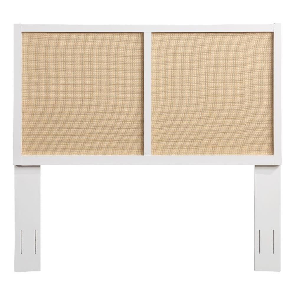 Comfort Pointe Bayport Cane And White Wood Queen - Full Headboard