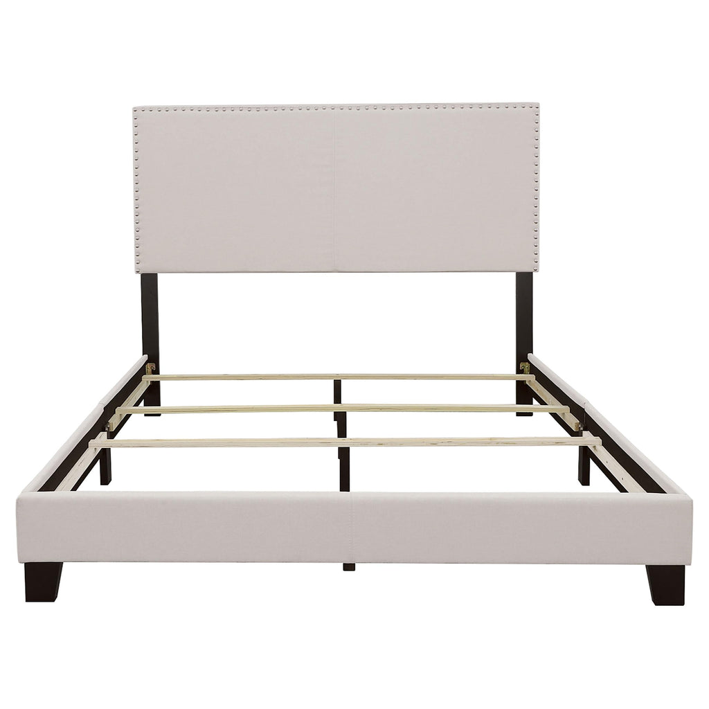 Coaster Home Furnishings Boyd Transitional Fabric Upholstered Full Size Panel Bed Frame 50-inch Headboard Ivory 350051F