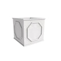 Sprout Series Cubic Fiber Stone Planter in White 15 Cube