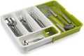 Expandable Cutlery Tray Drawer Organizer | Adjustable Plastic Kitchen Utensil Storage With Compartments | Modular Kitchen Drawer