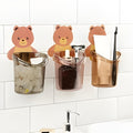 DecorDine 3 Pcs Set Toothbrush Holder, Plastic Brush Holder