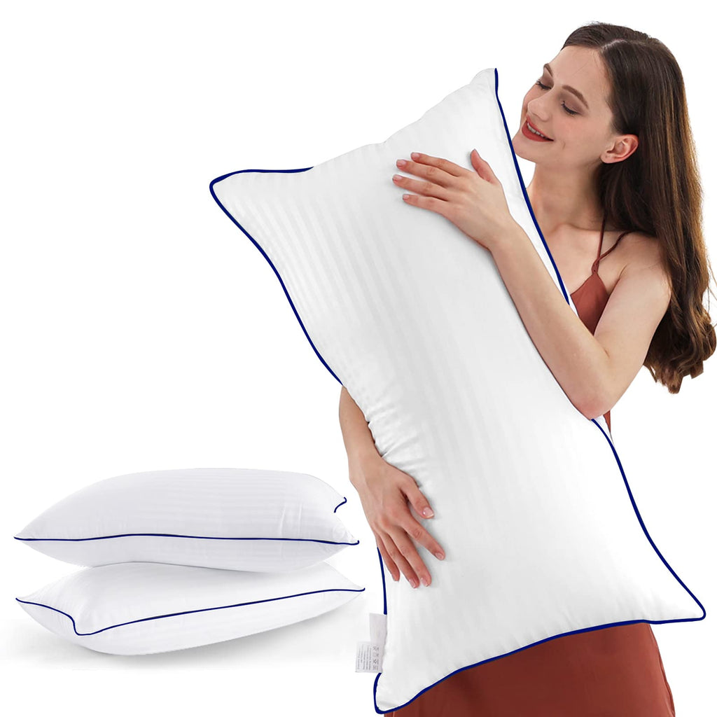 Semzsom Bed Pillows For Sleeping King Size, Set Of 2- Cooling, Luxury Hotel Quality With Premium Soft Down Alternative Filling F