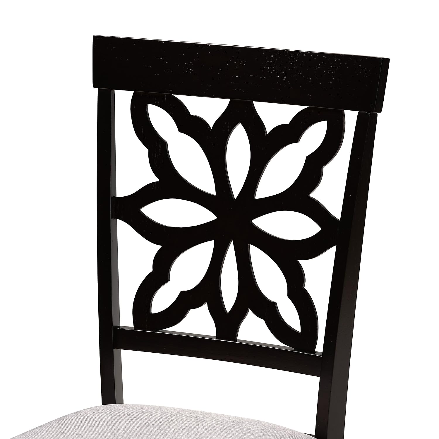 Baxton Studio Samwell Modern Fabric Dining Chair, Grey and Dark Brown, 2/Set (171-2PC-10954HT)