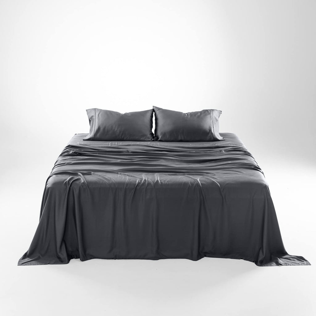 Olive + Crate Luxury Series 100% Tencel Eucalyptus Queen Size Sheets Set - 4Pc Super Soft Cooling Bed Sheets | Deep Pocket To 18