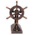 Treasure Gurus Bronze Metal Ships Helm Ship Wheel Miniature Replica Die Cast Pencil Sharpener