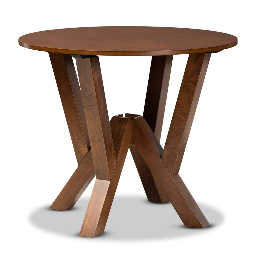 Baxton Studio Modern Dining Table with Walnut Finish RH7231T-Walnut-35-IN-DT