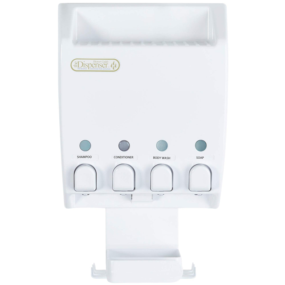 Better Living Ulti-Mate 4 Shower Caddy Shampoo and Soap Dispenser, 4 x 14.5 fl. oz, White
