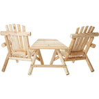 Lakeland Mills Cfu329 Cedar Log Vista Tete Outdoor Chairs, Natural