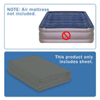 Bedecor Air Bed Sheets For Mattress Cover Removable Bed And Elastic Band Super Soft And Breathable & Deep Up To 21'' Dark Gray T