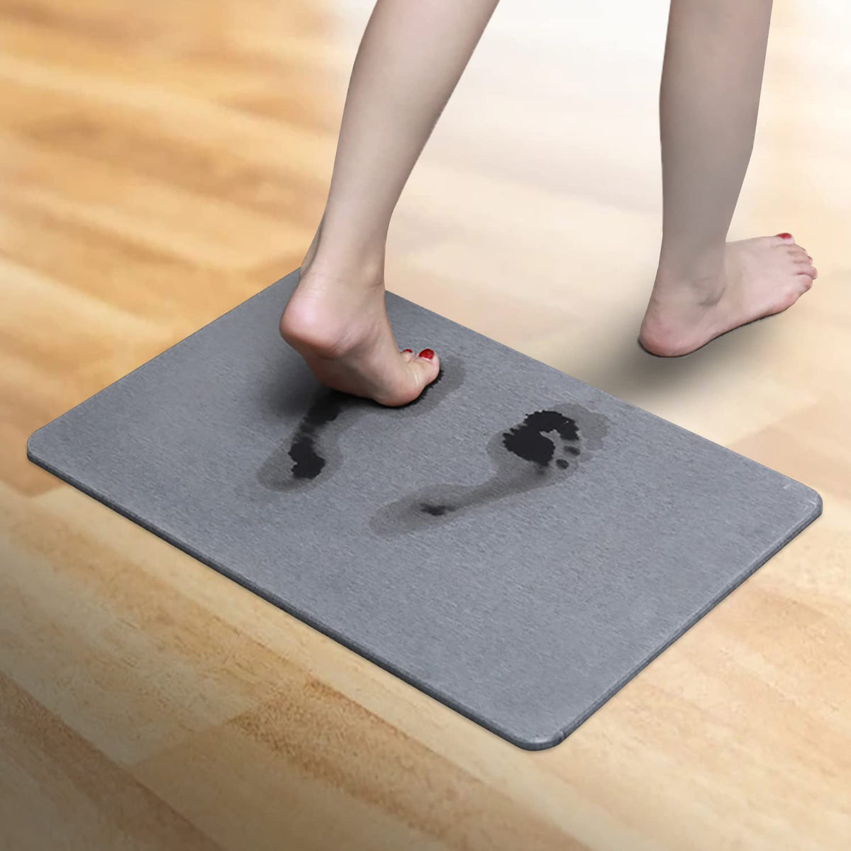 Cmreasj Diatomaceous Earth Bath Mat Fast Water Drying Super Absorbent Diatomite Mat With Bath Stone Mats For Bathroom Shower Flo