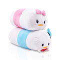 2 Pcs Set Ducky Boy and Girl Plush Travel Pillow Stackable Long Cushion for Long Flight car Ride Cruise