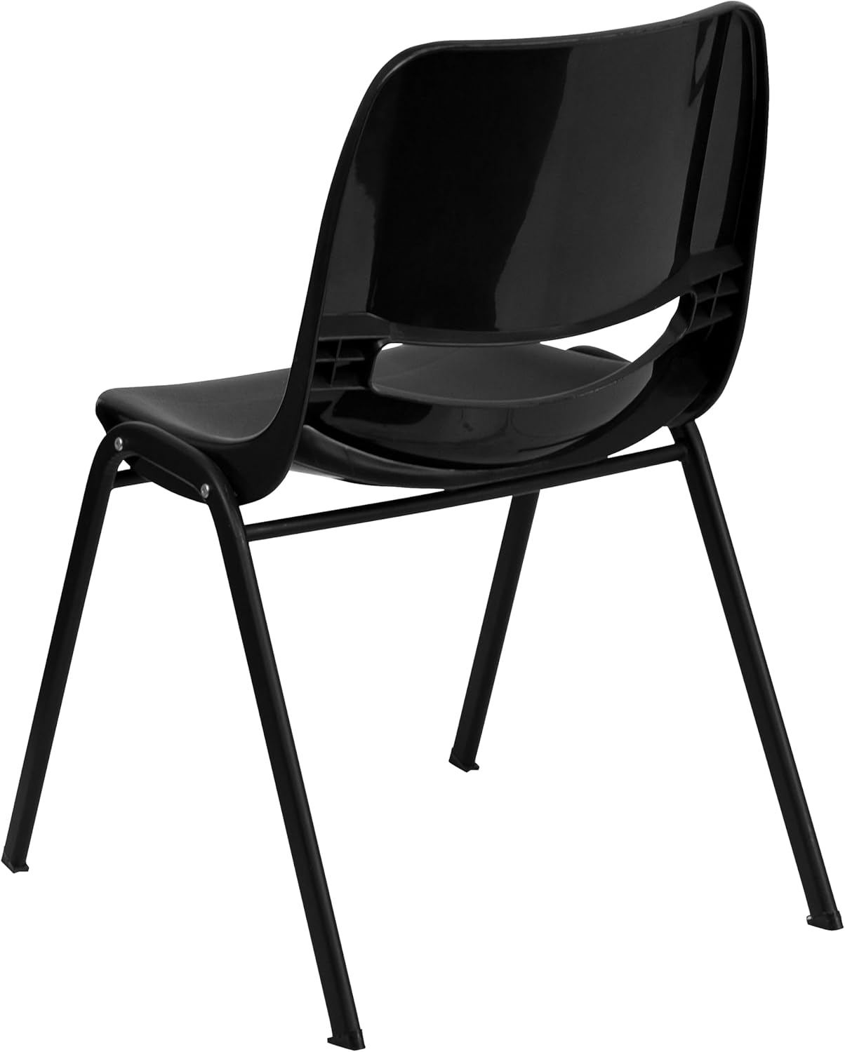 HERCULES Series 440 lb. Capacity Kids Navy Ergonomic Shell Stack Chair with Black Frame and 12 Seat Height