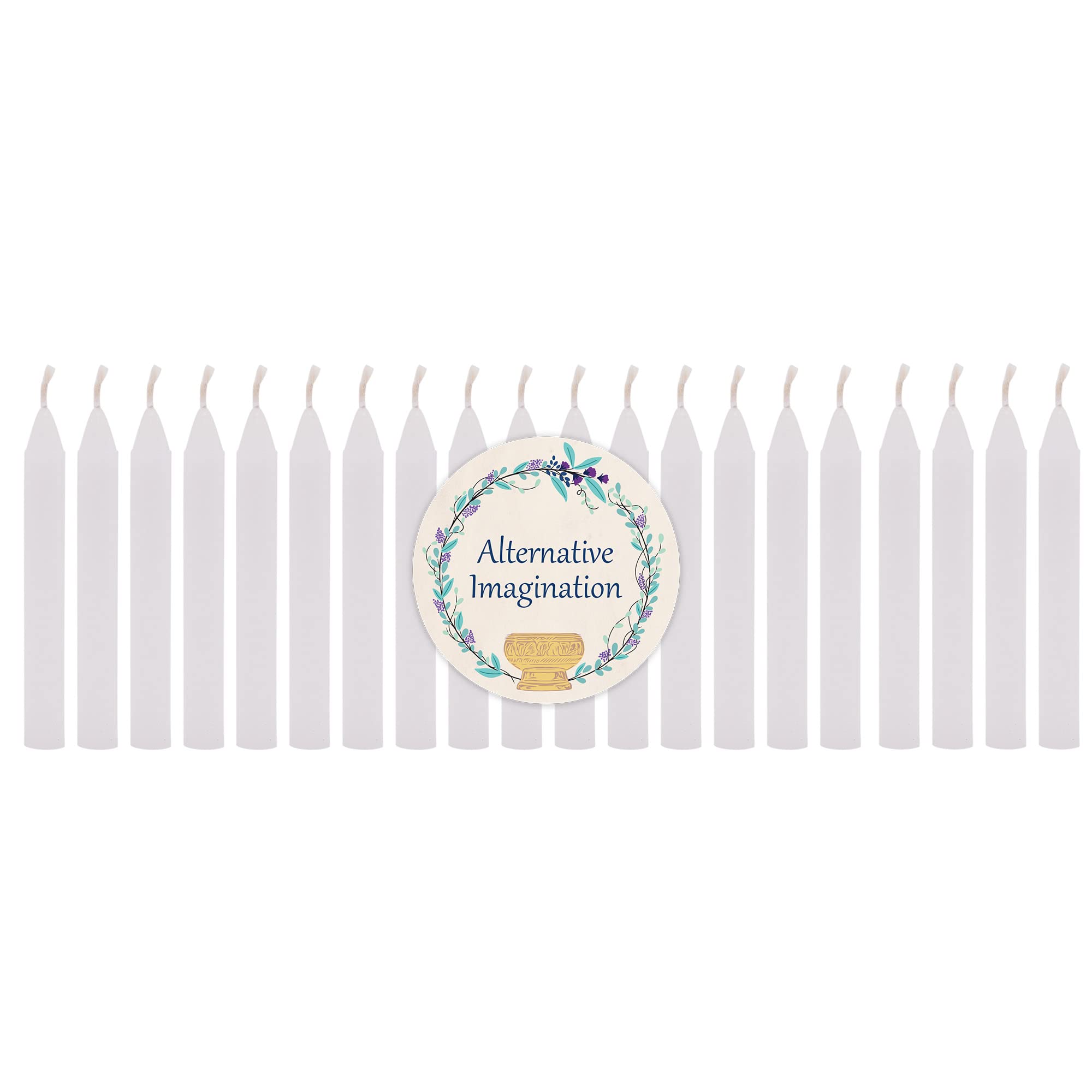 Set of 20 White, Unscented, 4 Inch Tall Chime Candles (Altar, Spell)