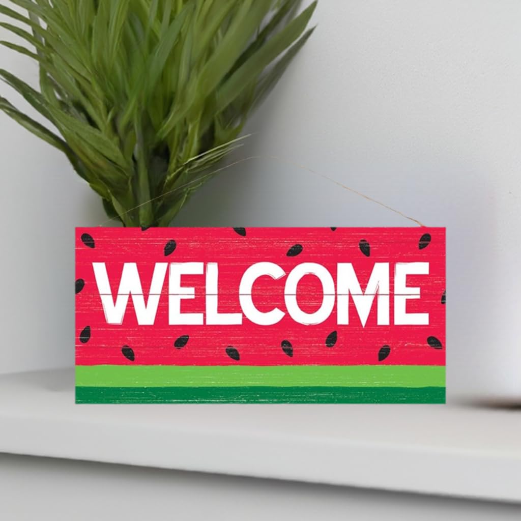 Craig Bachman Welcome Watermelon Themed Mdf Sign Wreath Accent Table Decor Wall Hanger Door Hanger Ap8370