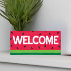 Craig Bachman Welcome Watermelon Themed Mdf Sign Wreath Accent Table Decor Wall Hanger Door Hanger Ap8370