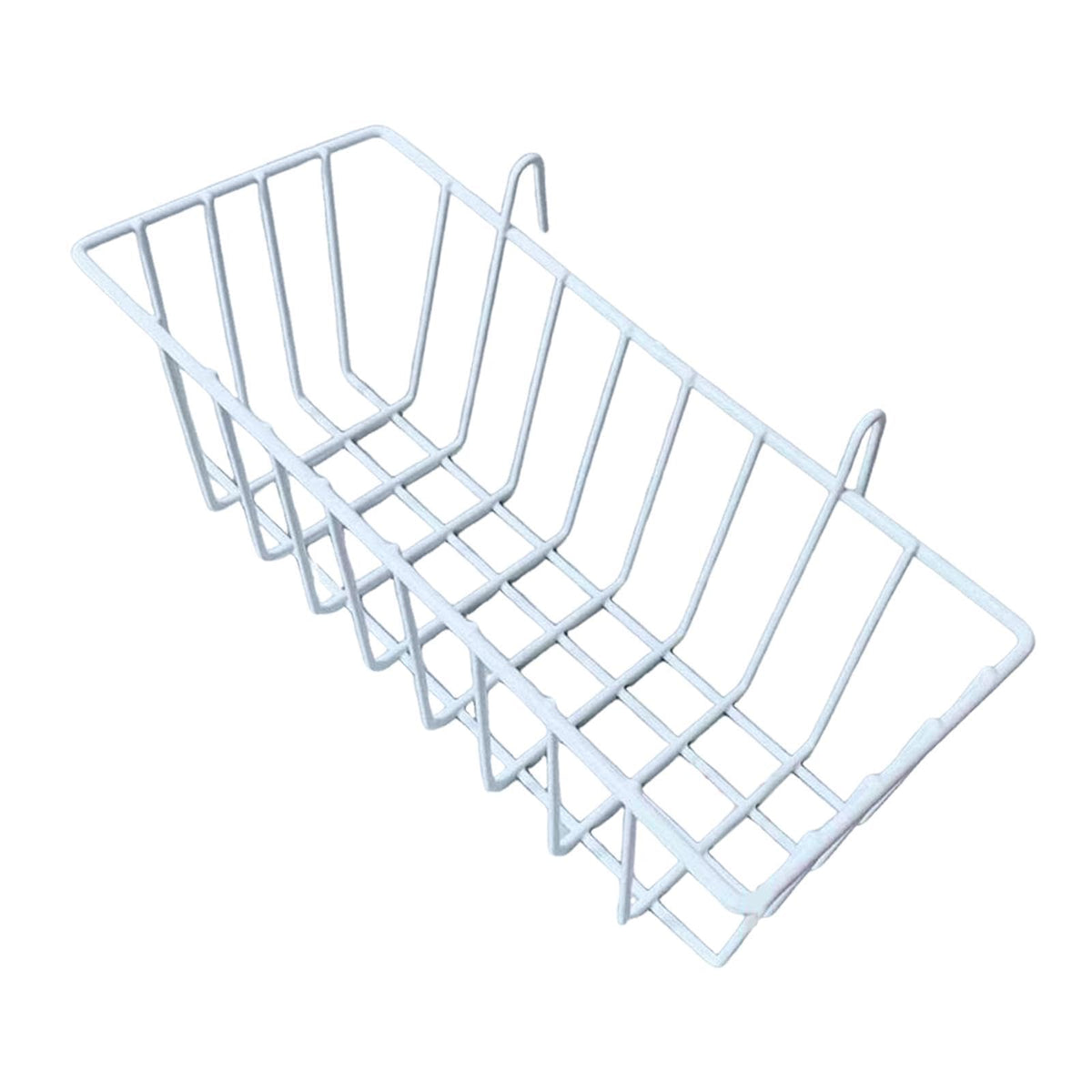 MERISHOPP Metal Wire Hanging Storage Basket Wall Storage and Display for Pantry Shower White