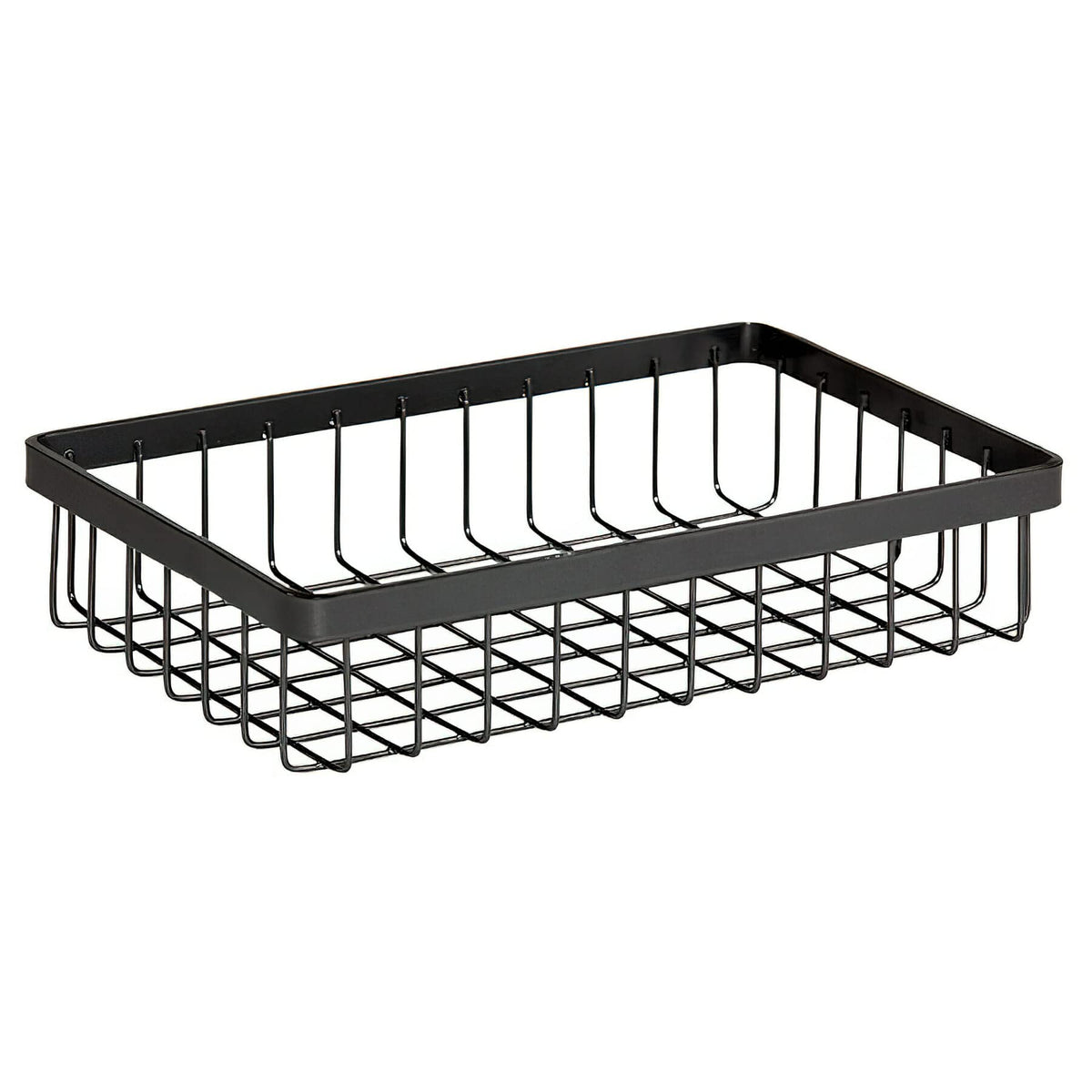 G.E.T. WB-962-MG Rectangular Metal Storage Wire Basket for Pantry, Produce and More, 9 x 6 x 2, Gray