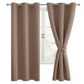 Hiasan Blackout Curtains for Bedroom and Living Room, Light Blocking, Noise Reducing Window Curtain Panels, Tiebacks Included, S