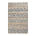 Kosas Home Megan 96X120 Transitional Jute Rug In Natural And Spa Blue