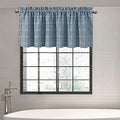 Shunjie.Home Farmhouse Valances For Windows Boho Linen Plaid Curtain Valances, Plaid Window Valance For Kitchen Bedroom Bathroom