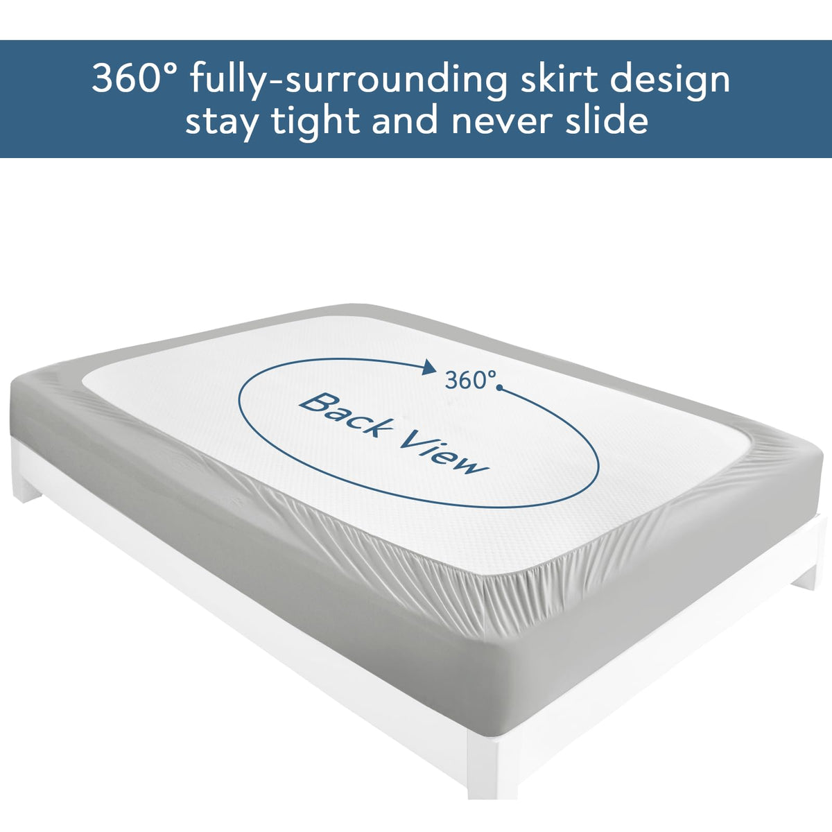 Magik & Kover Queen Mattress Protector Waterproof Cover 2 Pack, Waterproof Bed Queen Fitted Sheet Only, Machine Washable 18'' De